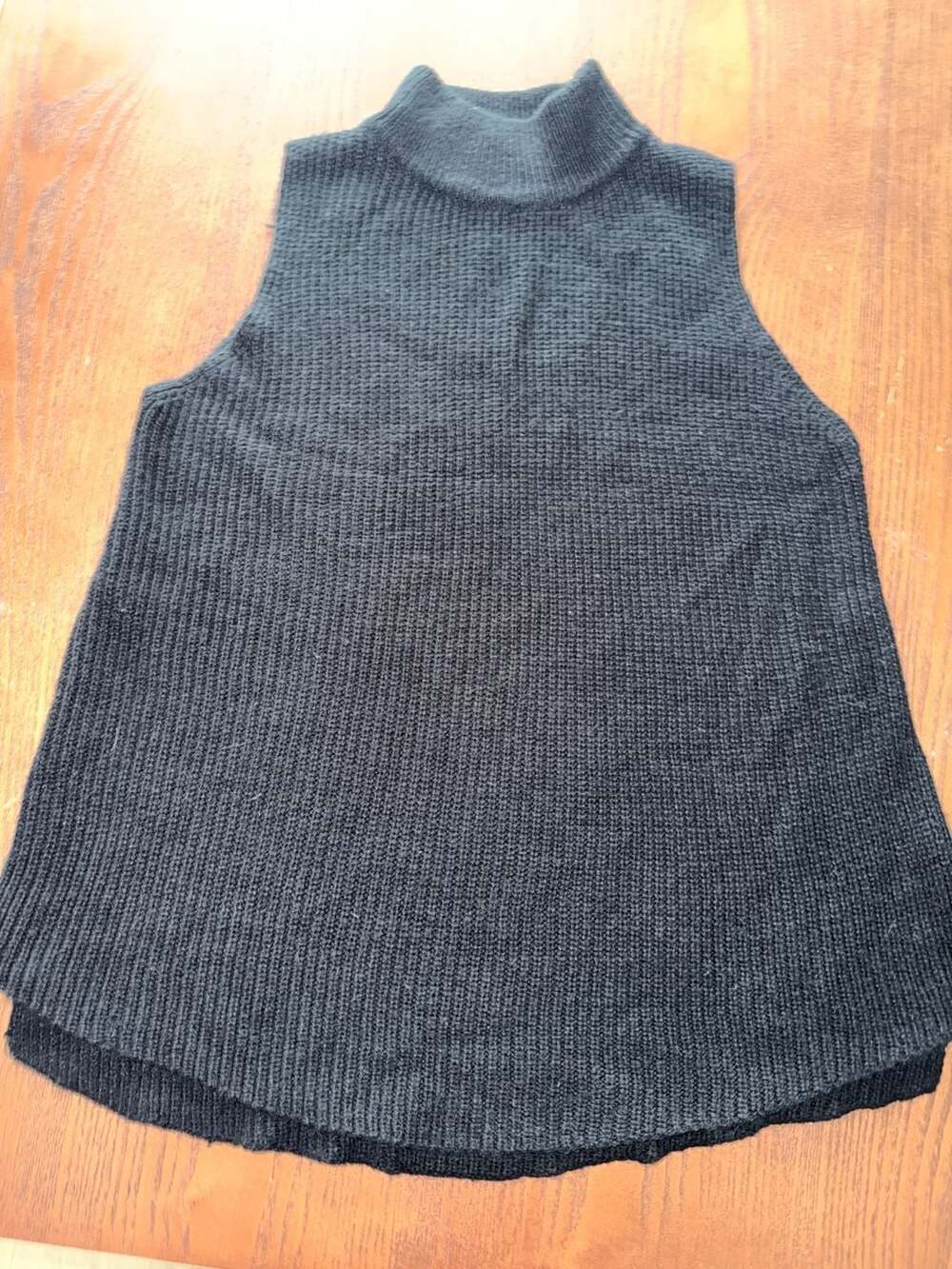 Cotton Candy LA Mock Neck Sleeveless Sweater Size M/L Black Knit